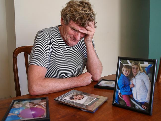 Paul Warren at home in Seaford after learning his daughter Elly Warren was murdered while on a diving trip in Mozambique. Picture: Ian Currie