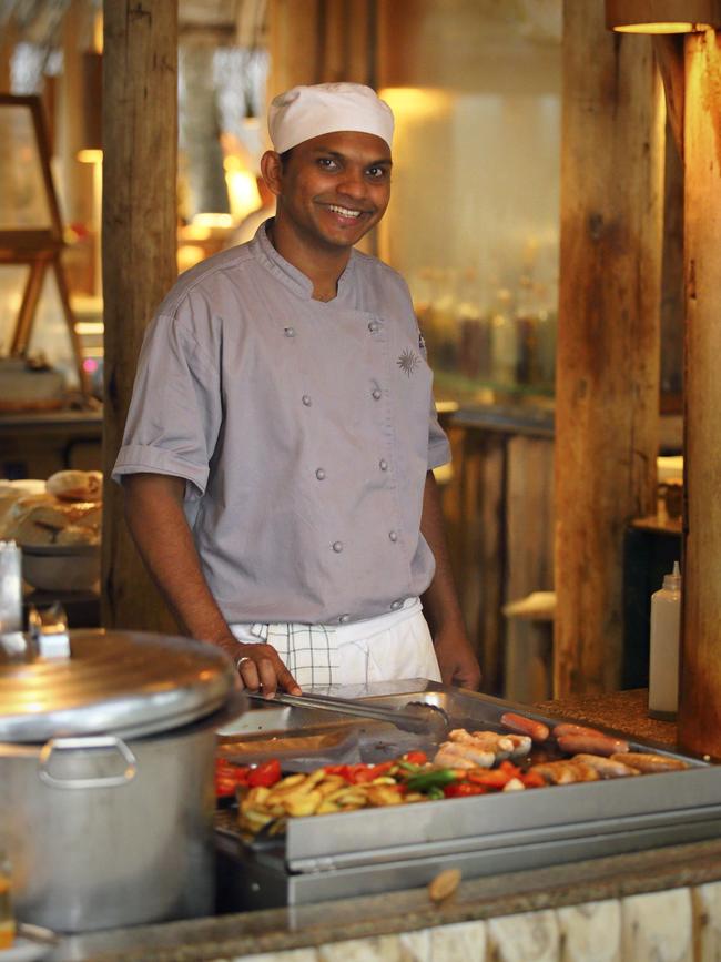 Chef at the resort’s Mihiree Mithaa restaurant.