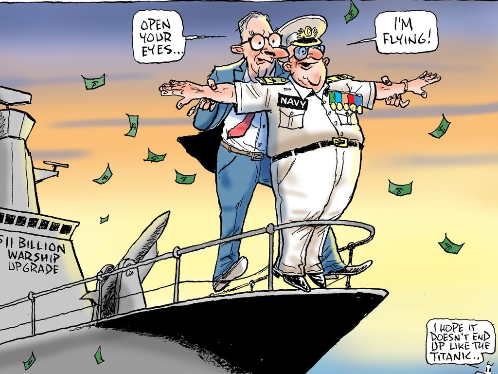 Mark Knight cartoon on new naval deal