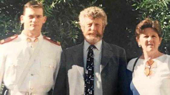 Sean Sargent with his father Tom and stepmother Ruth.