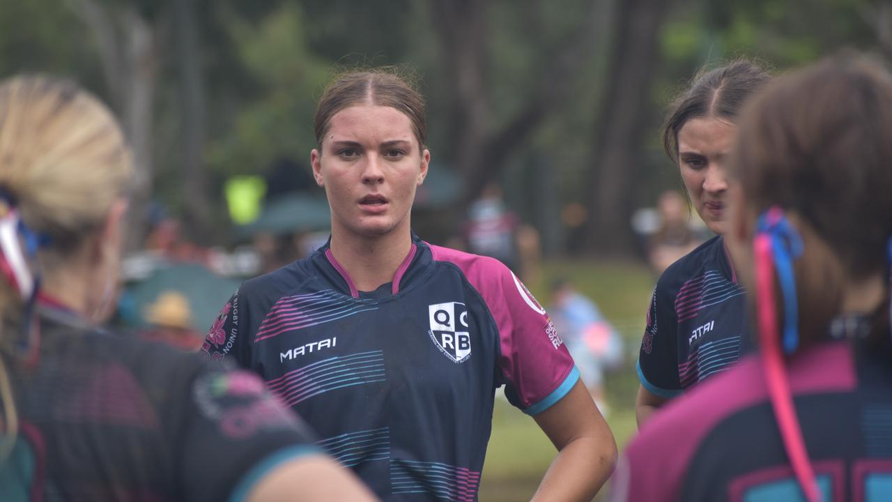 Queensland Country Rugby Championships, under-16 girls, CQ Bushrangers versus QC Barbarians, at Victoria Park, Rockhampton, on June 29, 2024.