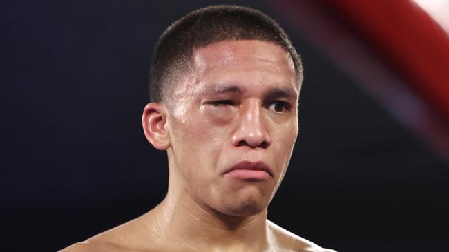 Franco’s face was pummeled by the Aussie. Picture: Top Rank Inc/Getty Images