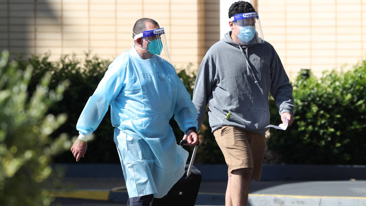 The Melbourne Airport Holiday Inn quarantine hotel was evacuated on Wednesday. Picture: NCA NewsWire/ David Crosling