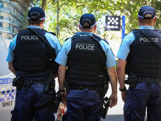 SYDNEY, AUSTRALIA , NSW Police Force general generic stock GV breaking news police tape image at the Headquarters in Surry Hills, Sydney Australia. Picture: NCA Newswire / Gaye Gerard