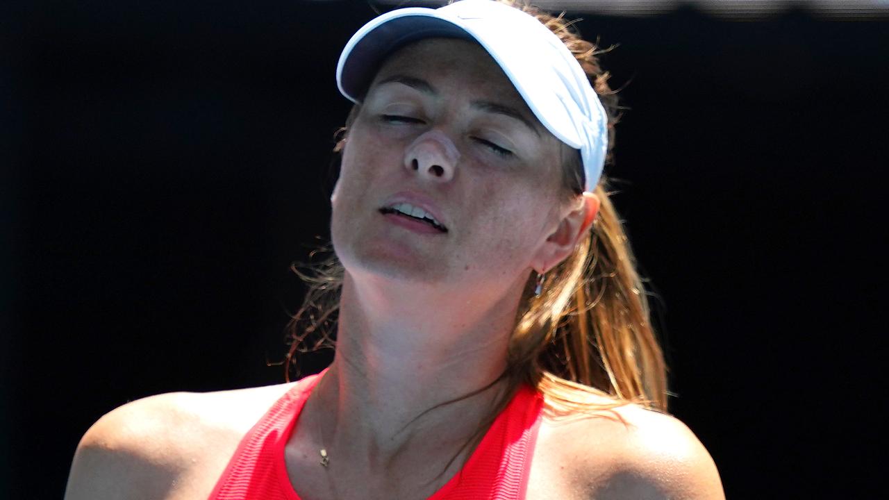 Maria Sharapova was bundled out of the Australian Open in the first round.