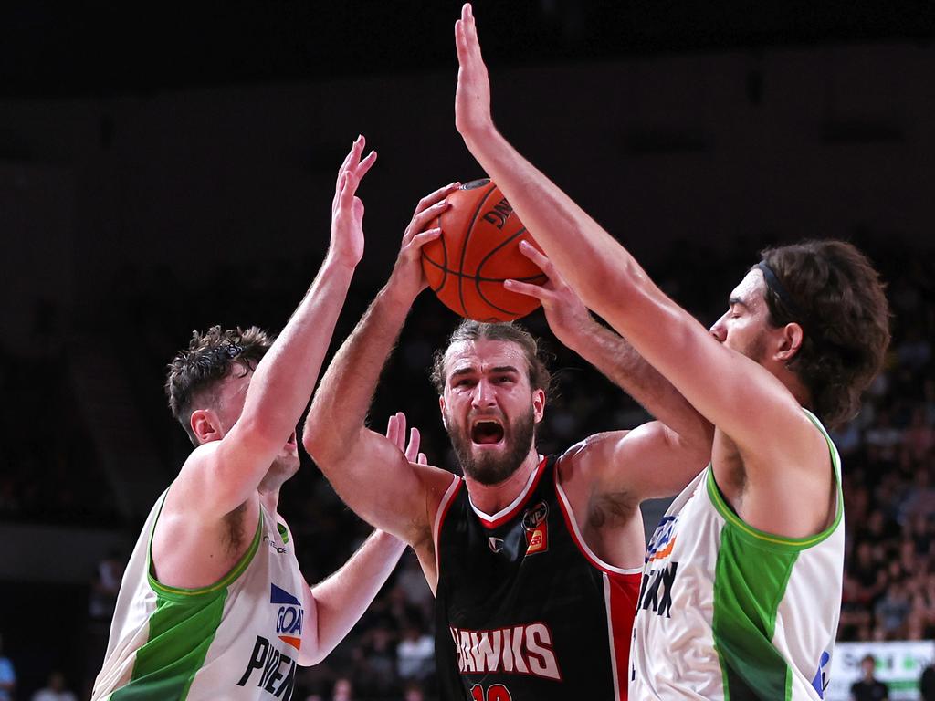 Illawarra’s Sam Froling drives to the basket against the Phoenix. Picture: Getty Images