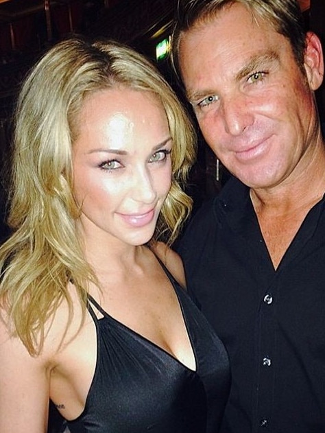 Warne and Emily Scott at a Coldplay concert together. Picture: Instagram