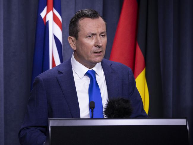 WA Premier Mark McGowan announced his state will close its border with Queensland as of midnight of Friday. Picture: Matt Jelonek/Getty Images