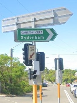 …yet it appears on scores of signs around Sydney. Picture: Google.