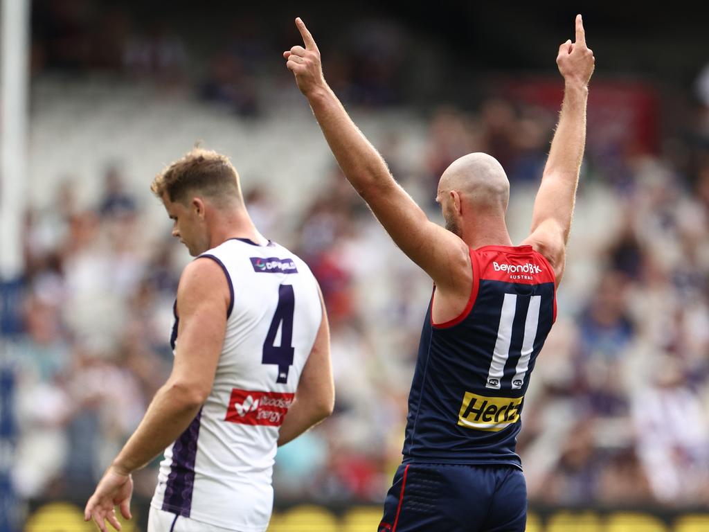 Max Gawn was huge for Melbourne in the second half. Picture: Jonathan DiMaggio/AFL Photos