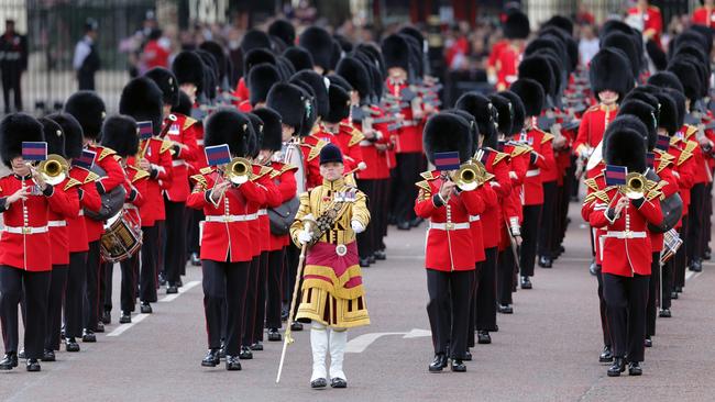 The Queen's guard during the Trooping the Colour parade at Buckingham Palace. Picture: Chris Jackson, WPA Pool/Getty Images