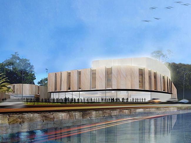 A previous artists impression of the RPAC when it was proposed on the Gosford Waterfront.