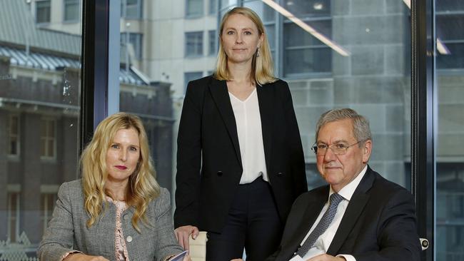 (L-R) ASIC commissioner Simone Constant, ED of markets Calissa Aldridge and chair Joe Longo. Picture: John Appleyard