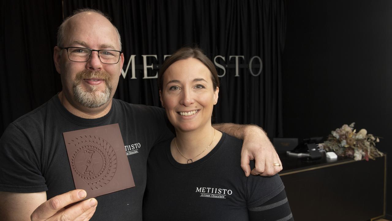 Trevor and Magda Smith, owners of Metiisto Artisan Chocolate. Picture: Nev Madsen.