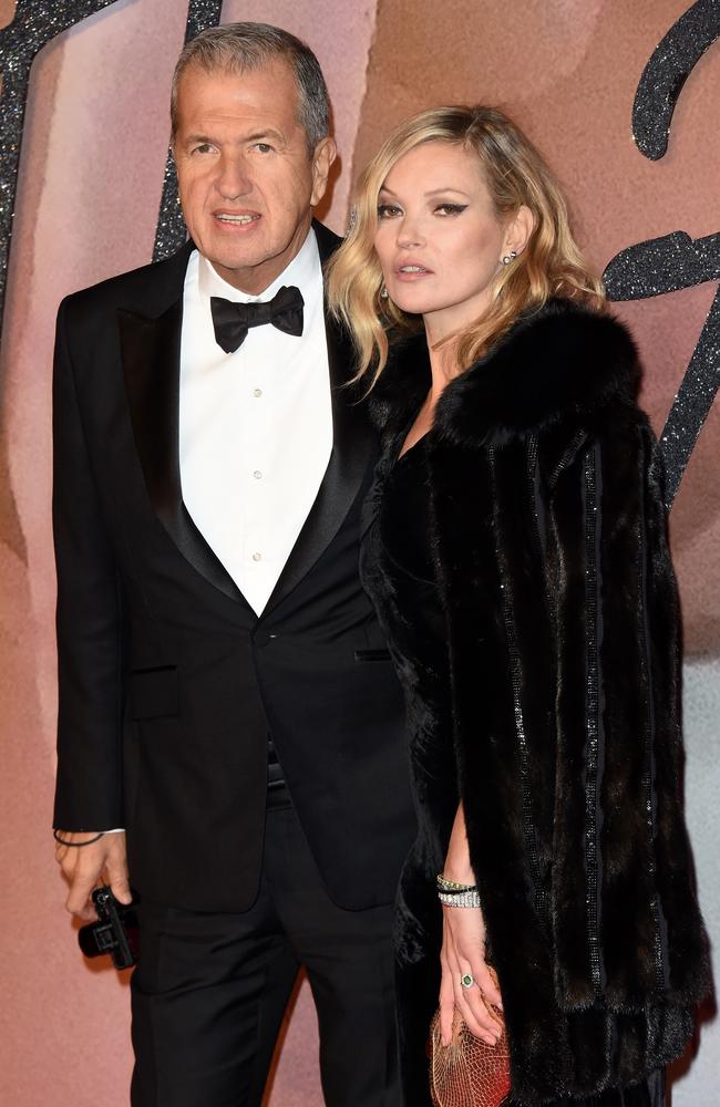 Mario Testino and Kate Moss attend The Fashion Awards 2016 on December 5, 2016 in London, United Kingdom. Picture: Getty