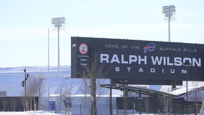 The snowbound Ralph Wilson Stadium, home of the Buffalo Bills.