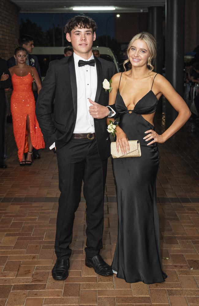 Jake Cameron and partner Evie Healy at Toowoomba Grammar School formal at Rumours International, Wednesday, November 13, 2024. Picture: Kevin Farmer