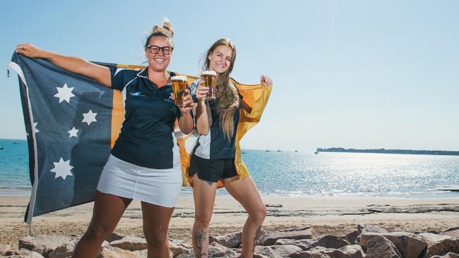 Darwin Sailing Club managers Annika Cobbin and Kaeleigh Dempsey have planned a big night at the venue to celebrate Territory Day. Picture: Glenn Campbell