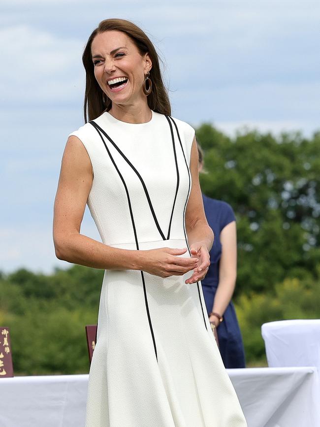 Kate in the same dress at the Royal Charity Polo Cup 2022. Picture: Chris Jackson/Getty Images for TLA Worldwide