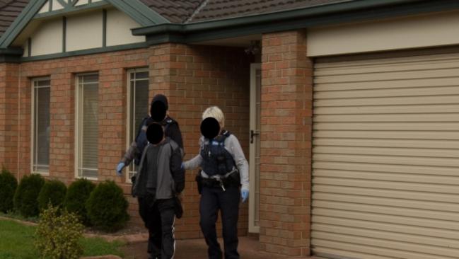 Three drug search warrants were executed in Tangerine Drive and Harrington Drive, Narre Warren South, and Thwaites Road, Pakenham early on Thursday morning.