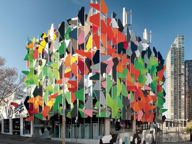 Grocon’s first sustainable energy project, the Pixel building. Picture: John Gollings