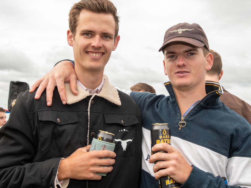 Liam Ruhle (left) and Darby Peardon. IEquine Toowoomba Weetwood Raceday - Clifford Park Saturday September 28, 2024 Picture: Bev Lacey