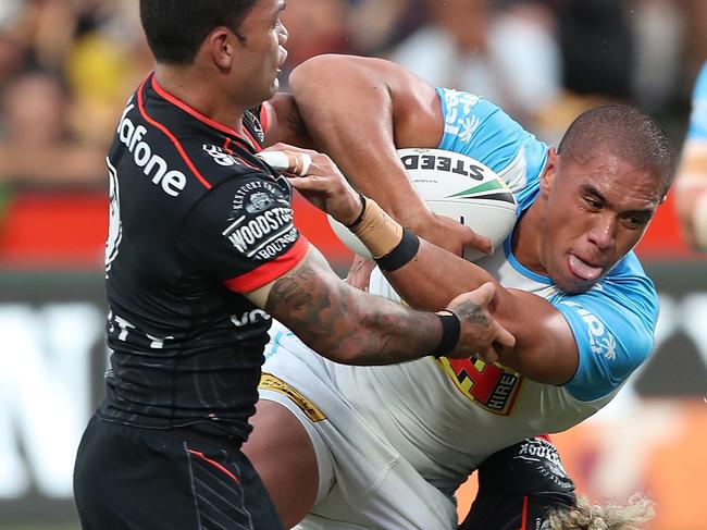 Leilani Latu has left the Titans to join Warrington. Picture: AAP Image/David Rowland