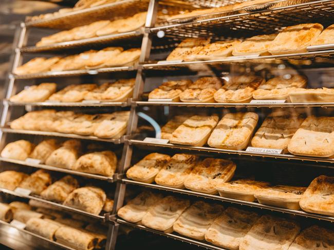 Country Cob Bakery in Kyneton has won the best pie competition the past two years.Owner Ryan Khun with some of his pies.  Photo by Chloe Smith  Photo by Chloe Smith.