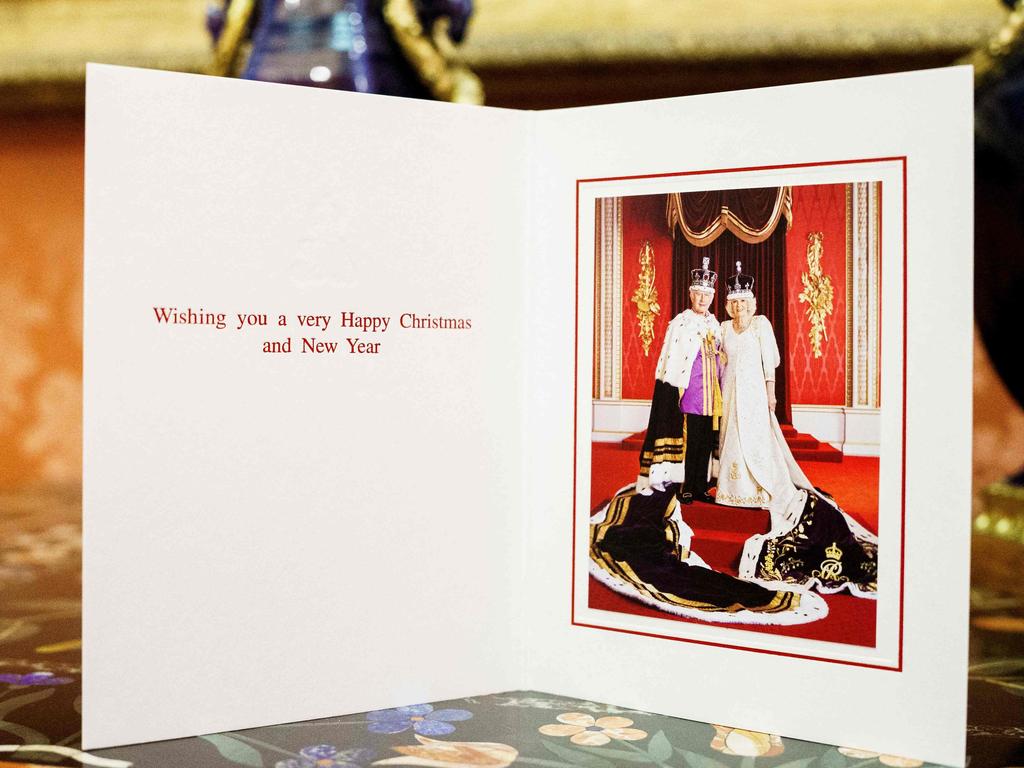 King Charles and Queen Camilla's 2023 Christmas card. Picture: Hugo Burnand / Buckingham Palace / AFP