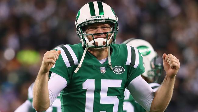 New York Jets quarterback Josh McCown celebrates during the win over the Buffalo Bills. Photo: Al Bello (Getty Images/AFP)