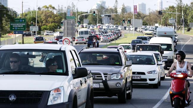 Traffic is at a standstill on Sundale Bridge and Gold Coast Highway following a crash.