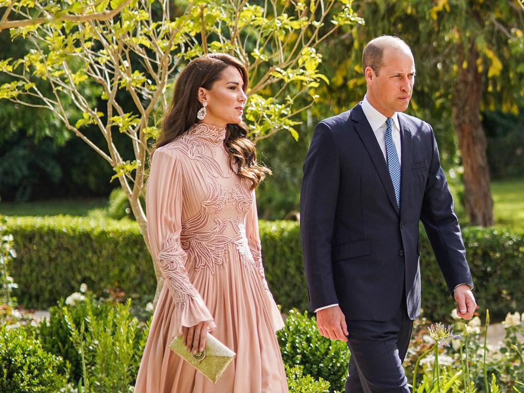 Prince William and Princess Catherine will attend a church service on the anniversary of the Queen’s death. Picture: AFP