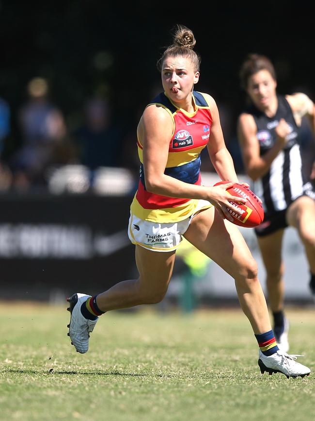 Former St Michael’s student and now star Crow Ebony Marinoff. Picture: Wayne Ludbey.