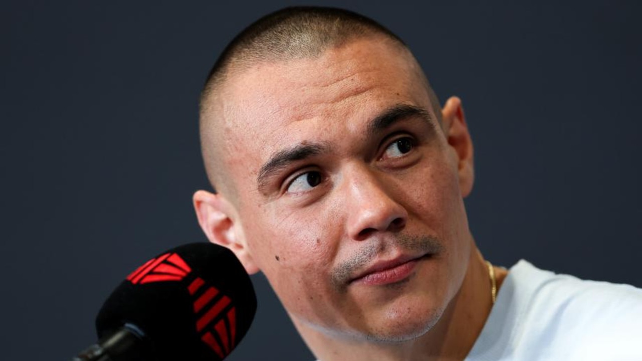 SYDNEY, AUSTRALIA - JULY 18: Tim Tszyu speaks during a Tim Tszyu Fight Announcement at Tszyu Fight Club on July 18, 2024 in Sydney, Australia. (Photo by Brendon Thorne/Getty Images)