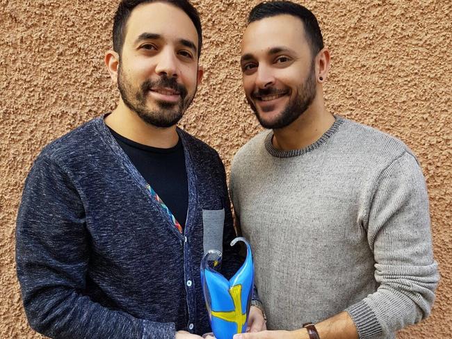 DNA Songs David Musumeci and Anthony Egiizi with their Eurovision song award. Picture: Supplied