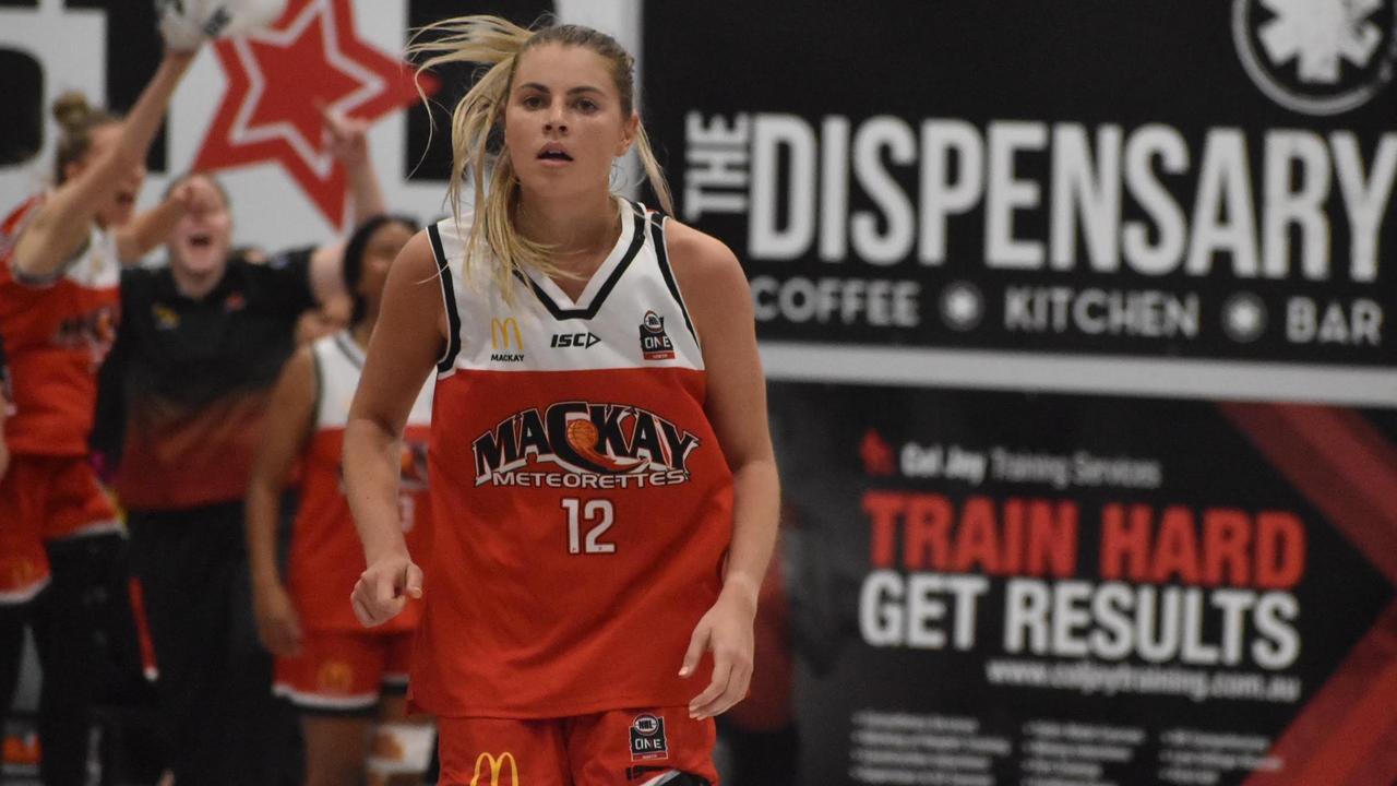 Courtney Virgo for Mackay Meteorettes against Ipswich Force in the NBL1 North, July 24 2021. Picture: Matthew Forrest