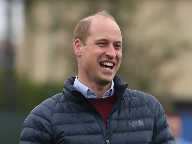 EDINBURGH, SCOTLAND - MAY 21: Prince William, Duke of Cambridge on the pitch during a visit to Spartans FC's Ainslie Park Stadium, to hear about initiatives in Scottish football that champion mental health ahead of the Scottish Cup Final on Saturday, on May 21, 2021 in Edinburgh, Scotland. (Photo by  Andrew Milligan - WPA Pool/Getty Images)