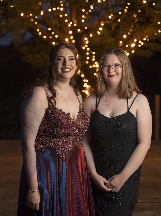 Rosny College Leavers Dinner at Glen Albyn Estate, Makayla Davis and Isabelle McCarthy. Picture: Chris Kidd