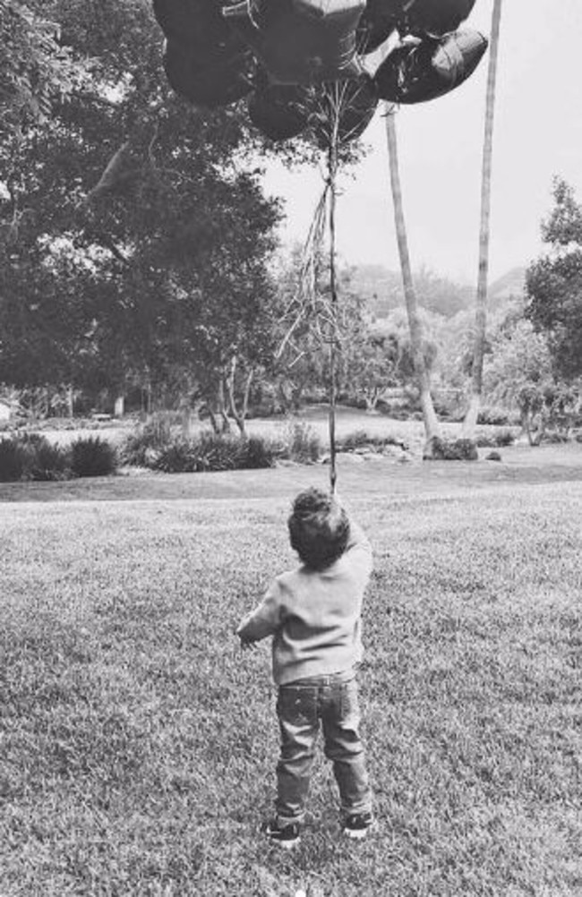 A glimpse of their beautiful garden in this photo released for Archie’s second birthday Picture: Instagram