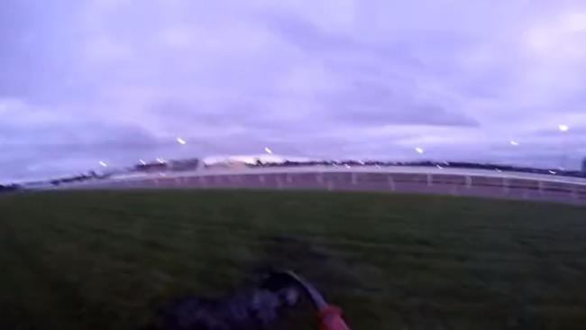 A protester has been filmed putting ‘sludge’ onto Flemington racecourse in the hours before the 2022 Melbourne Cup