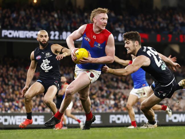 The Blues must contain midfield gun Clayton Oliver. Picture: Getty Images