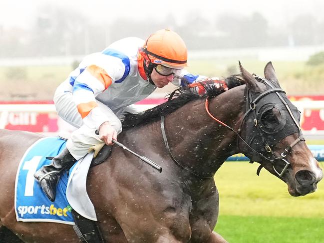 Bossy Nic ridden by Damian Lane wins the Sportsbet Feed Handicap at Caulfield Racecourse on June 29, 2024 in Caulfield, Australia. (Photo by Scott Barbour/Racing Photos via Getty Images)