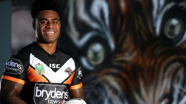 Wests Tigers star Kevin Naiqama pictured at Campbelltown stadium