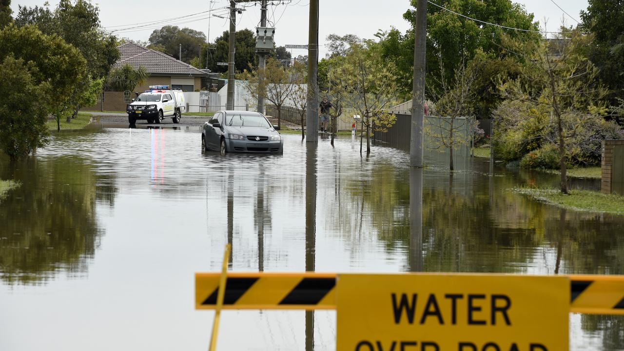 Streets in Shepparton remain partly submerged as flood waters spread across northern Victoria. Picture: NCA NewsWire / Andrew Henshaw