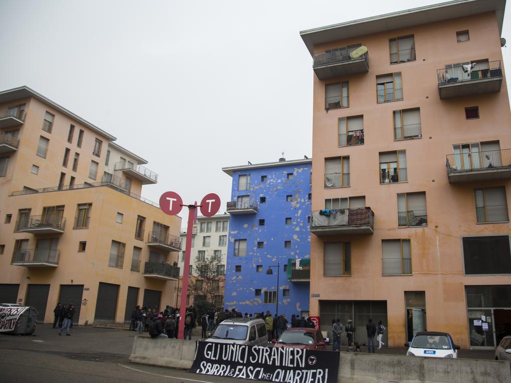 This was the Turin athletes village but now residents include more than 1000 refugees and migrants.