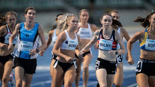 Montana Monk from Fletcher on her way to winning the 800m.