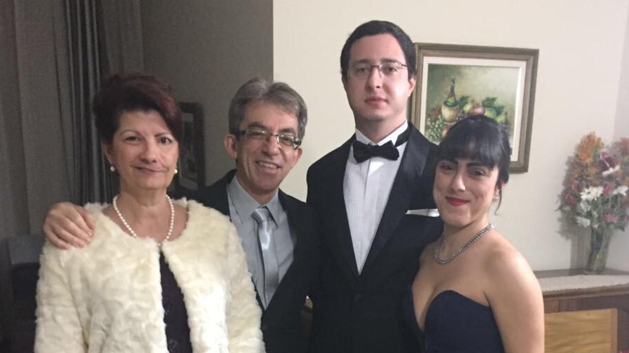 University of Southern Queensland psychology and counselling lecturer and researcher Raquel Peel, (pictured on right) with her adopted parents Theresa Cristina and Orlando and adopted brother Daniel.