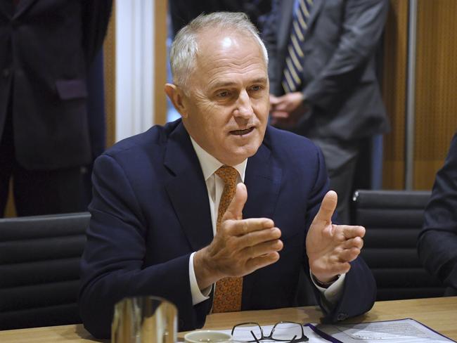 Malcolm Turnbull will put the government’s final energy plan before backbenchers including Mr Abbott tomorrow. Picture: AP/ David Moir