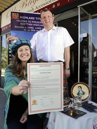 Highland Titles sales and marketing director Stephen Rossiter with journalist Alexis Carey. Picture: Craig Wilson