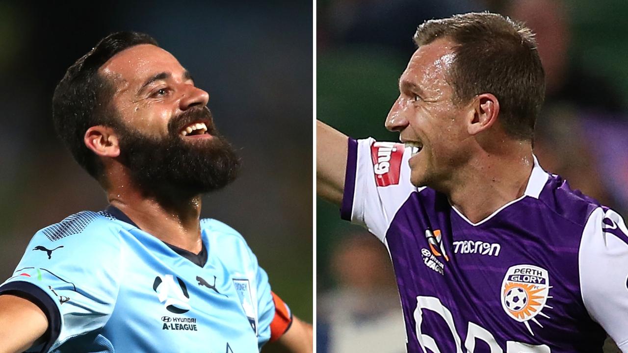Retiring duo Alex Brosque and Brendon Santalab will play their last game.